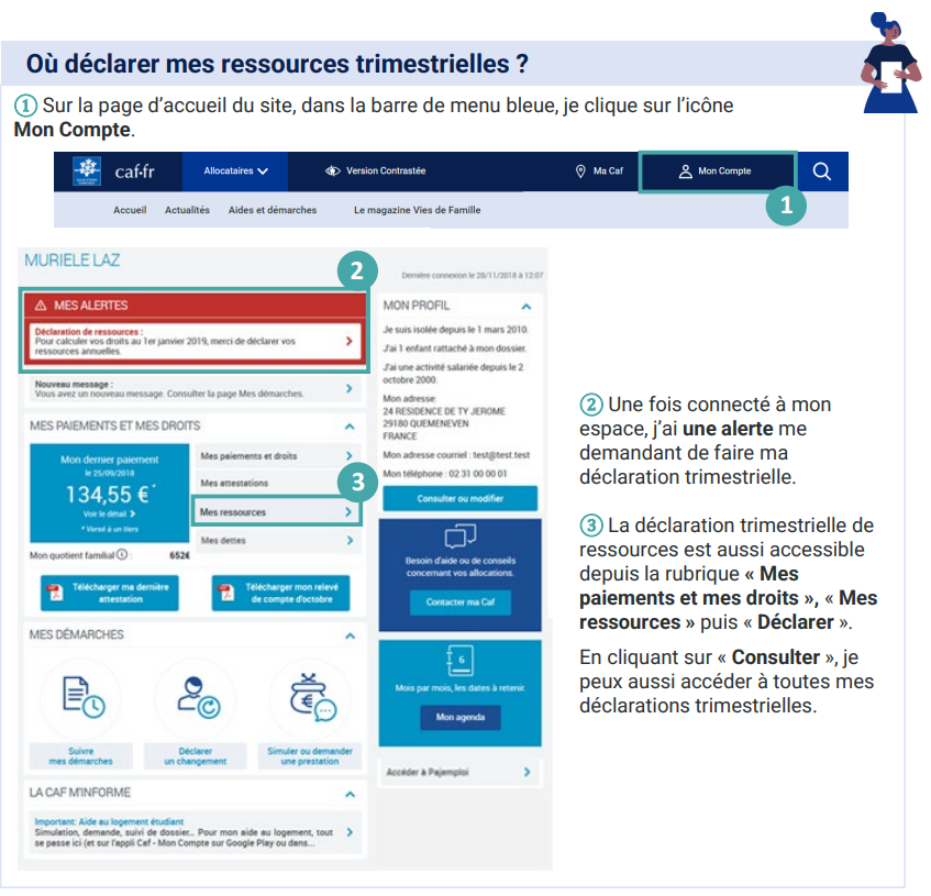 Caf D Clarer Mes Ressources Trimestrielles Pour La Prime Dactivit